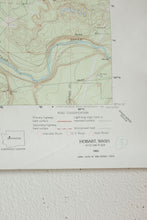 Vintage USGS Forestry Map - 1990, Hobart, WA - vintage home decor camping map chart Washington