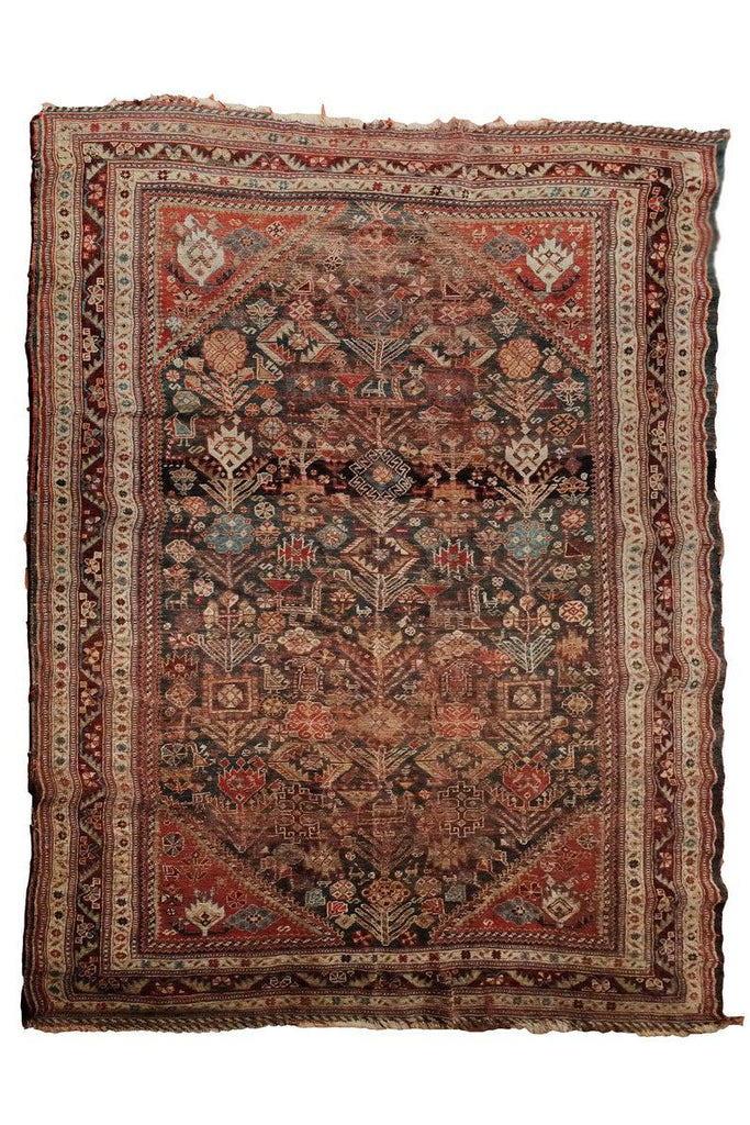 Syrus, vintage Qashqai tribal scatter rug 4 x 6'1 – Sapere Collection