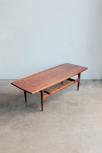 Vintage Danish Modern Coffee Table for Moreddi with Cane Shelf by Kristiansen Thomassen
