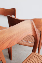 Mid Century Danish Modern JL Moller Model 71 Chairs - Teak, Set of Six Made in Denmark Original Vintage