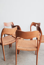 Mid Century Danish Modern JL Moller Model 71 Chairs - Teak, Set of Six Made in Denmark Original Vintage
