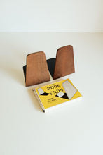 Teak Bookends with Metal Base - new old stock with box