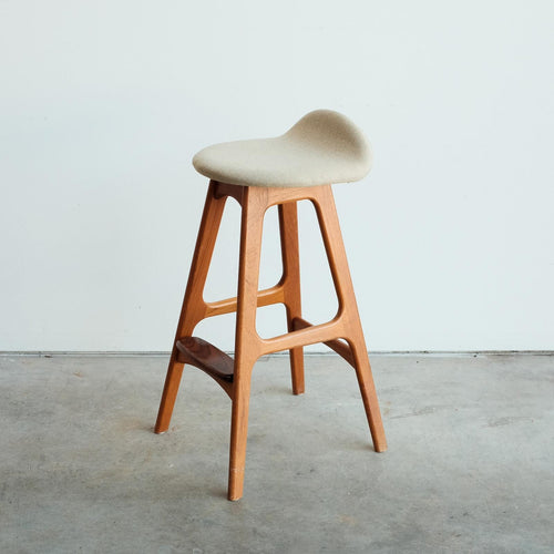 Pair Erik Buch Stool / Teak and Rosewood / OD Mobler Made in Denmark / MCM