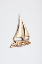 Brass Sailboat Key Holder Vintage