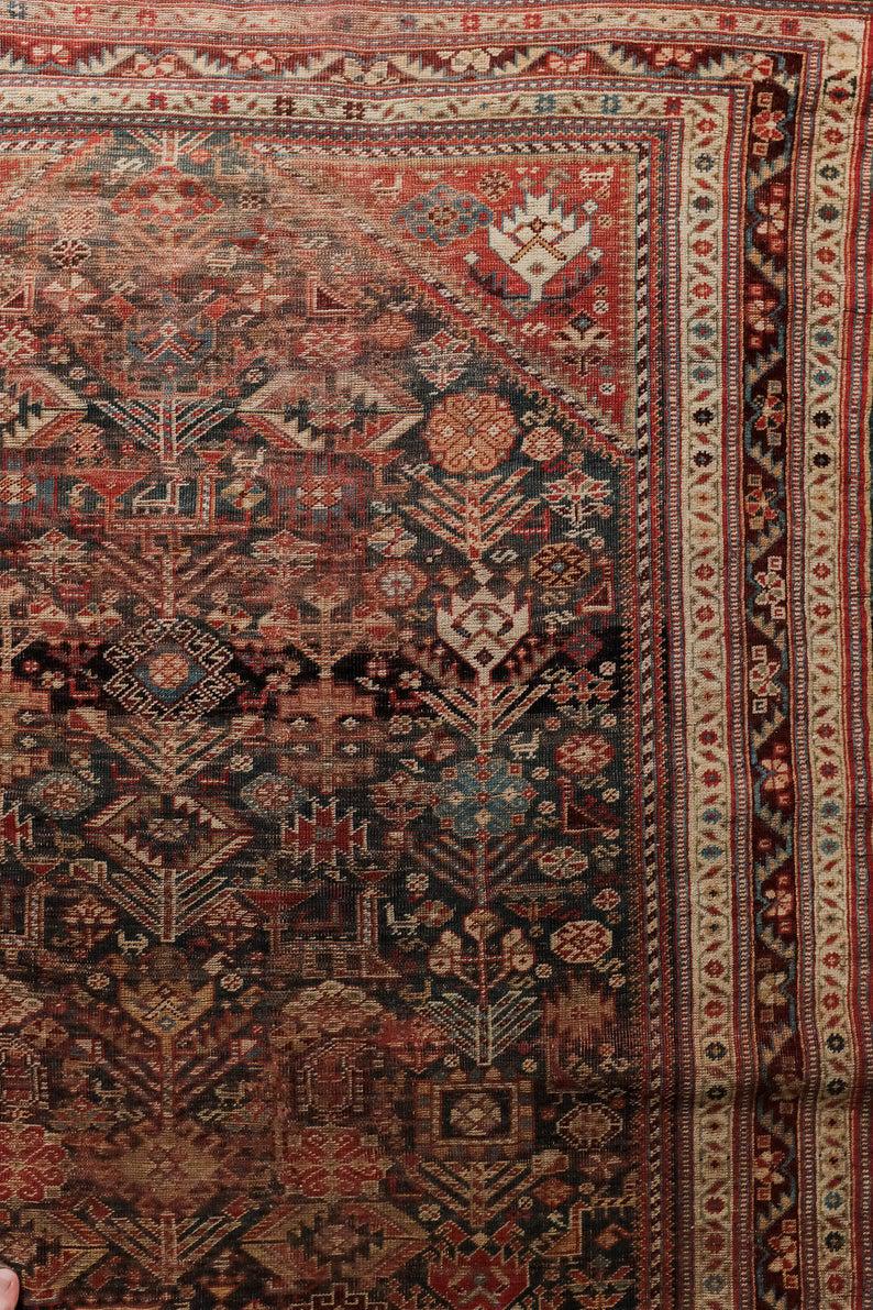 Syrus, vintage Qashqai tribal scatter rug 4 x 6'1 – Sapere Collection