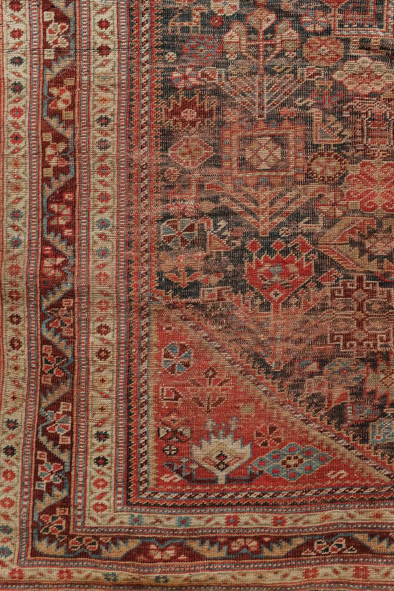 Syrus, vintage Qashqai tribal scatter rug 4 x 6'1 – Sapere Collection