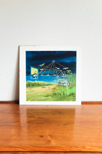 Hand painted Space print - Original
