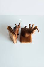 Mid Century Rhino Bookends