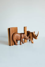 Mid Century Rhino Bookends