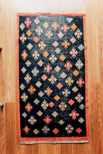 Antique Moroccan Tribal Azilal Rug - 3x5ft Colorful geometric tribal design, c. 1940's