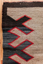 Antique Navajo Rug - Rare c. 1910 geometric X motif, Southwest bohemian chic, boho chic, mid century