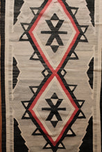 Antique Navajo Rug - Rare c. 1910 geometric motif, southwest bohemian chic, boho chic, mid century