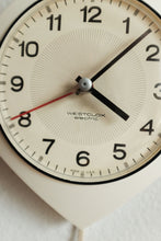 Mid Century Westclox Wall Clock / Geometric Diamond Hanging wall clock / White Wall Clock