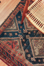 Antique Kazak Rug / Geometric Distressed Tribal Rug