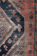 Antique Kazak Rug / Geometric Distressed Tribal Rug