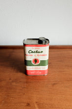 1960&#39;s Mid Century Cactus Polish / furniture polish empty can by L. M. Thornton Mfg. Co.  / oil can / ephemera