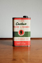 1960&#39;s Mid Century Cactus Polish / furniture polish empty can by L. M. Thornton Mfg. Co.  / oil can / ephemera
