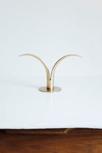 Mid Century Brass Sweden Lily Candle Holder / Made in Sweden