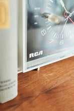 Vintage Alarm Clock Radio by RCA / white Housing Black Clock Face / MCM Retro Tech /
