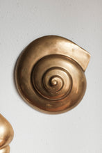 Brass Shell Wall Hanging Pair