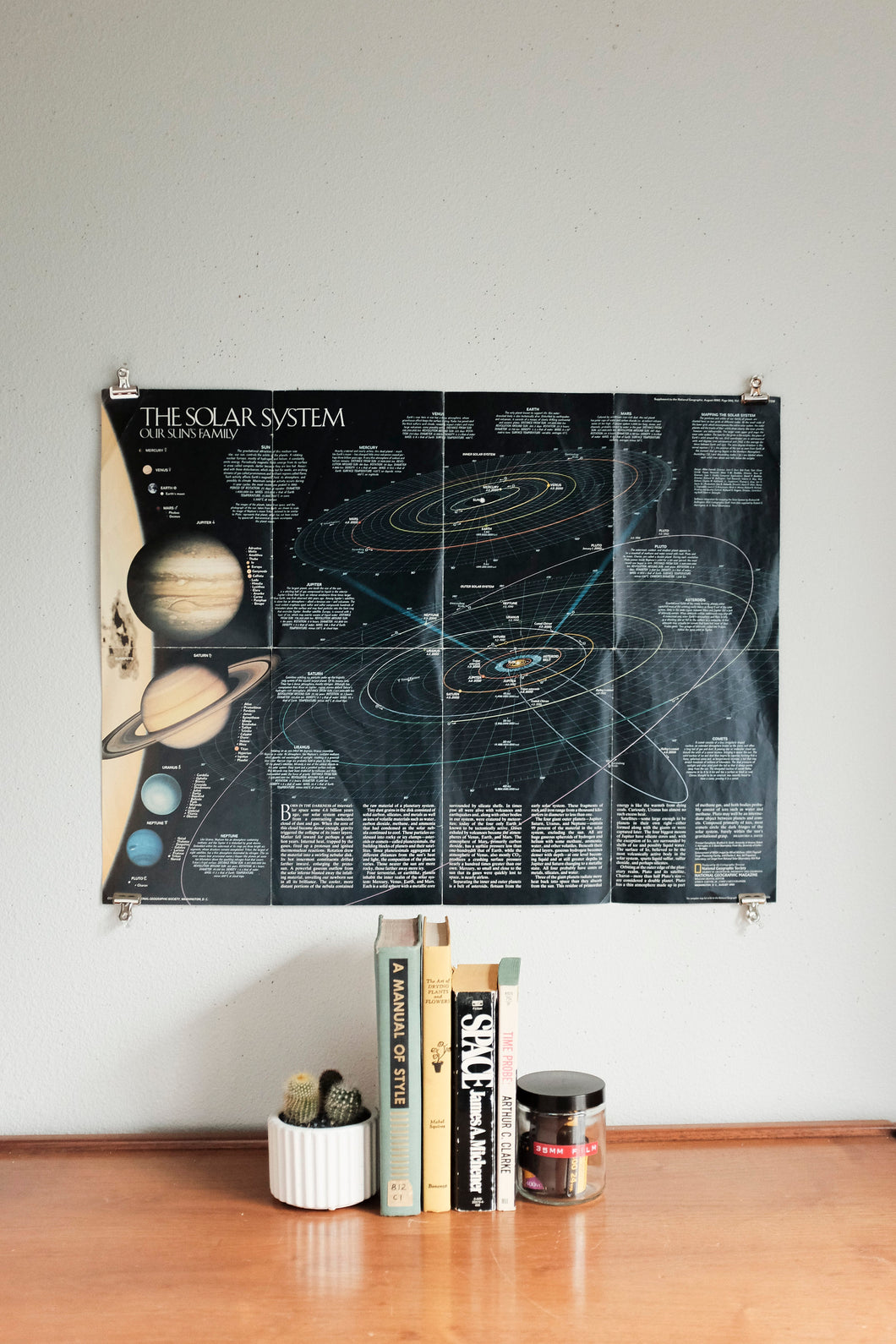 Solar System Fold out Poster. Dual Sided