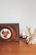 Wood box with yarn flower