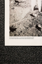 Large Nasa Print Astronaut Aldrin Experiments on the Moon Vintage
