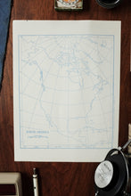 Vintage North America Outline Map