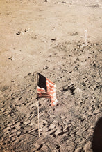 Nasa Photo United States Flag On The Moon Print