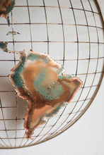 Vintage World Globe Wall Sculpture by C. Jere / Mid-Century wall hanging / Curtis Jere Hemispheres / Wall art