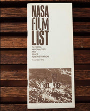 Vintage NASA Films Pamphlet