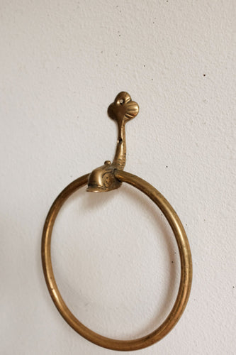 Fabulous MCM Brass fish Towel Hanger