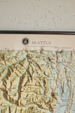 Topgraphic Raised Relief Map SEATTLE- 1961 US Army Corps. of Engineers 3D map