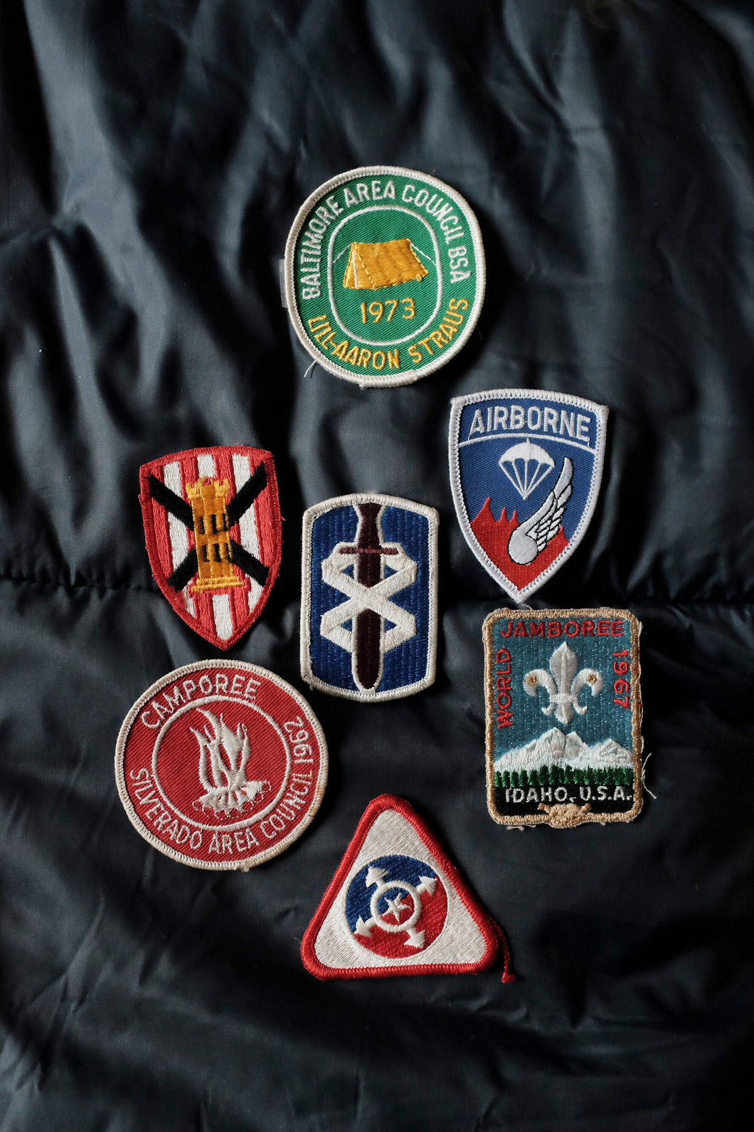 Vintage Outdoor Boy scout and Army Patches 1973 Set of 7