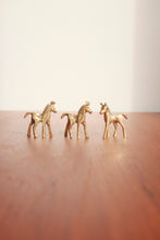 Mini Brass horse set of 3