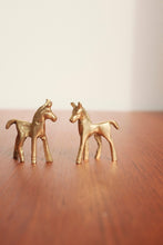 Mini Brass horse set of 3