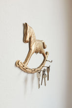 Brass Rocking horse Key Holder Vintage