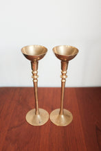 Vintage Brass Twisted Candle Holders / Barley Twist