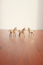 Mini Brass horse set of 3