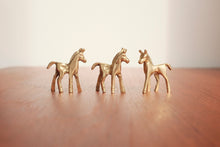 Mini Brass horse set of 3