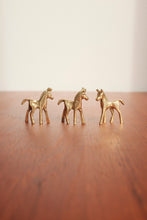 Mini Brass horse set of 3