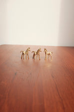 Mini Brass horse set of 3