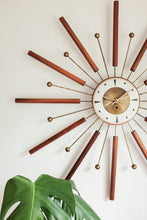 Vintage Mid Century Welby Starburst Clock Tested + Working Wind up