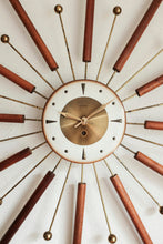 Vintage Mid Century Welby Starburst Clock Tested + Working Wind up