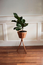 Vintage Wicker and Wood Plant stand