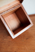 Wood Hinged Box with Brass inlay on top