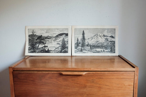 Two placemats PNW - Mt. Rainier & Lake Chelan