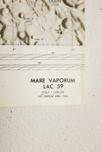 Lunar Chart Mare Vaporum Lac 59 April 1963