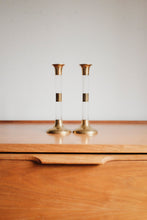 Vintage Brass And Lucite Candle Holders - Pair