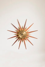 Mid Century Welby Starburst Clock - Wood / Brass accented Starbursts, Welby a Division of Elgin - Made in Germany